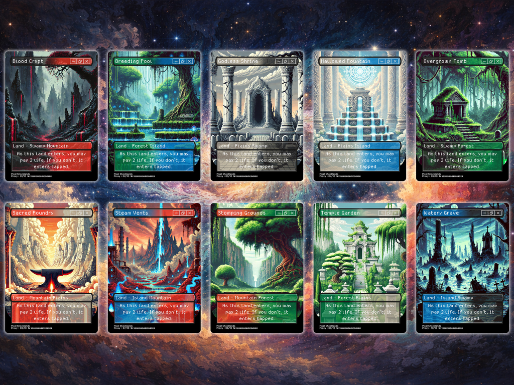 Pixel Style Shock Lands