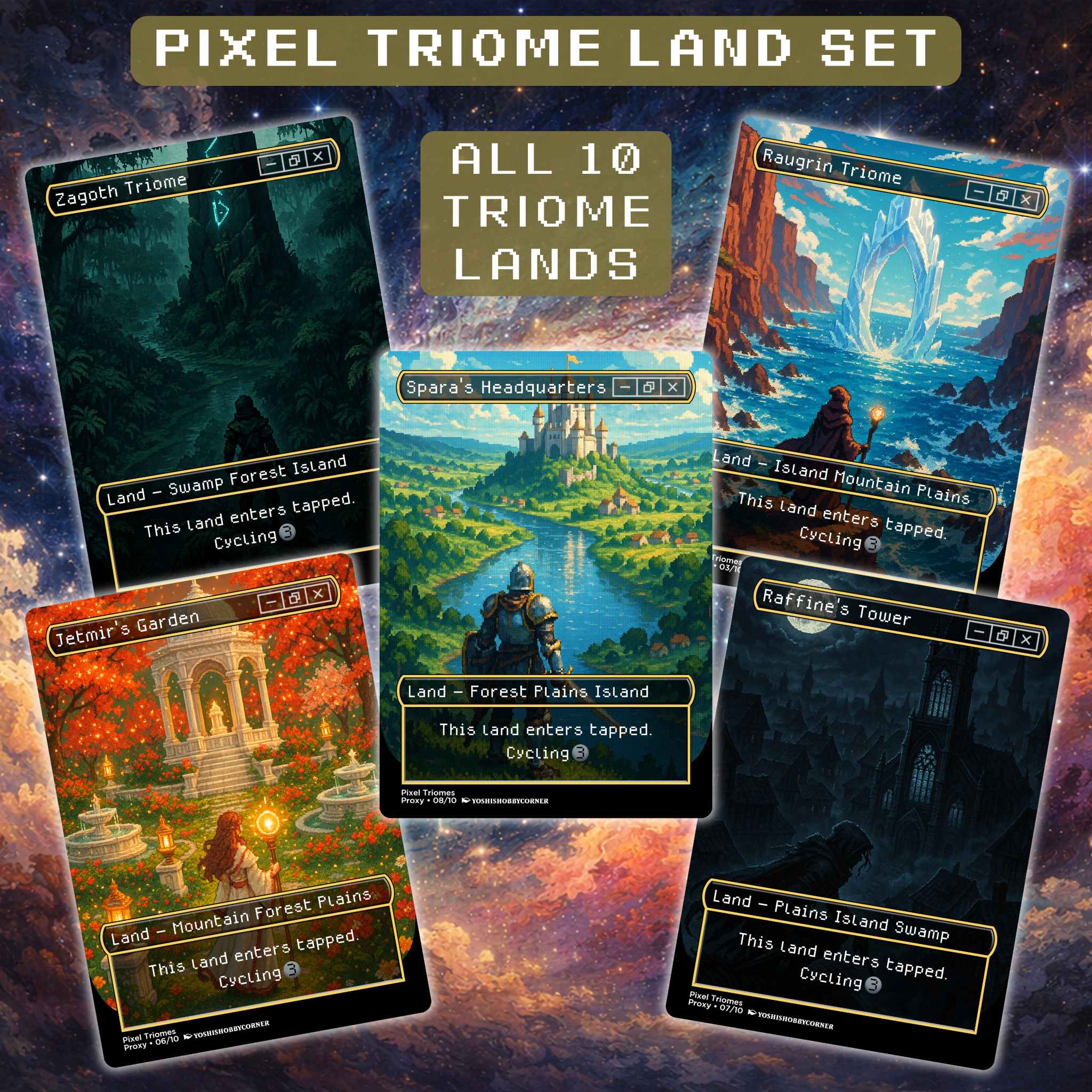 Pixel Style Triome Lands