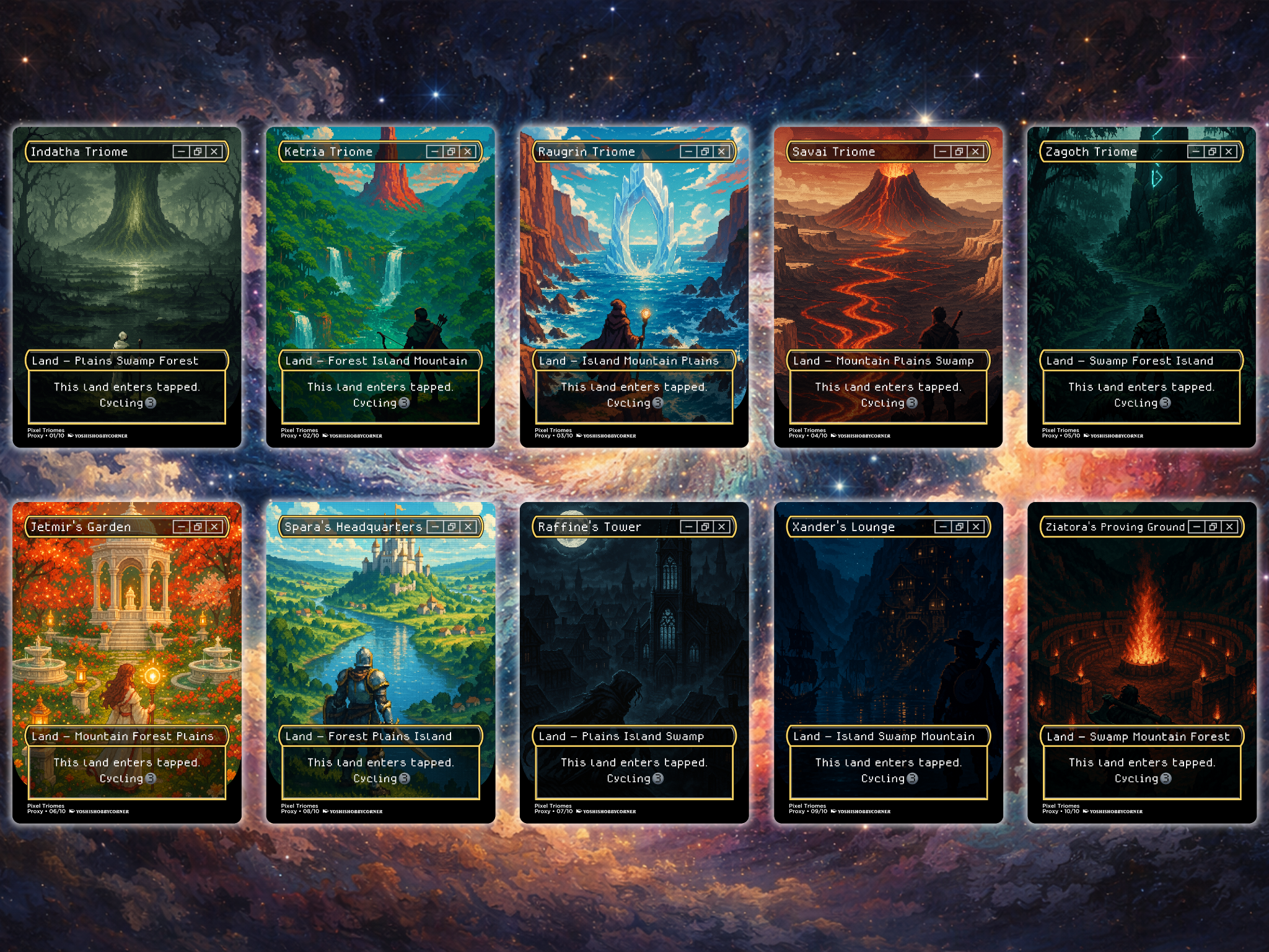 Pixel Style Triome Lands