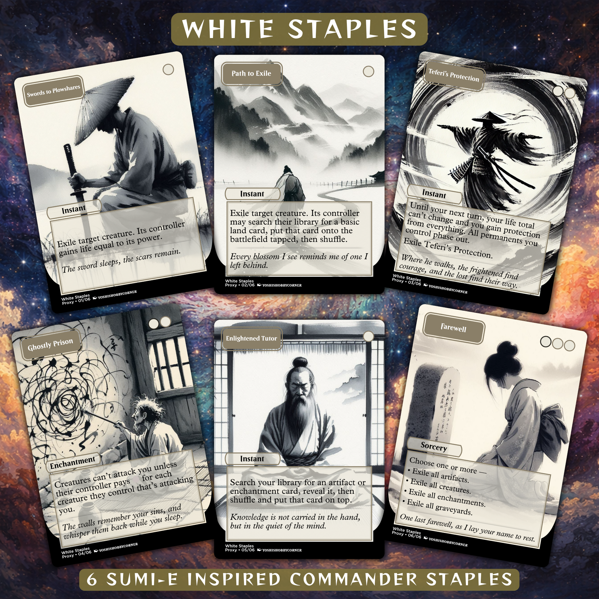 White Sumi-E Staples Set