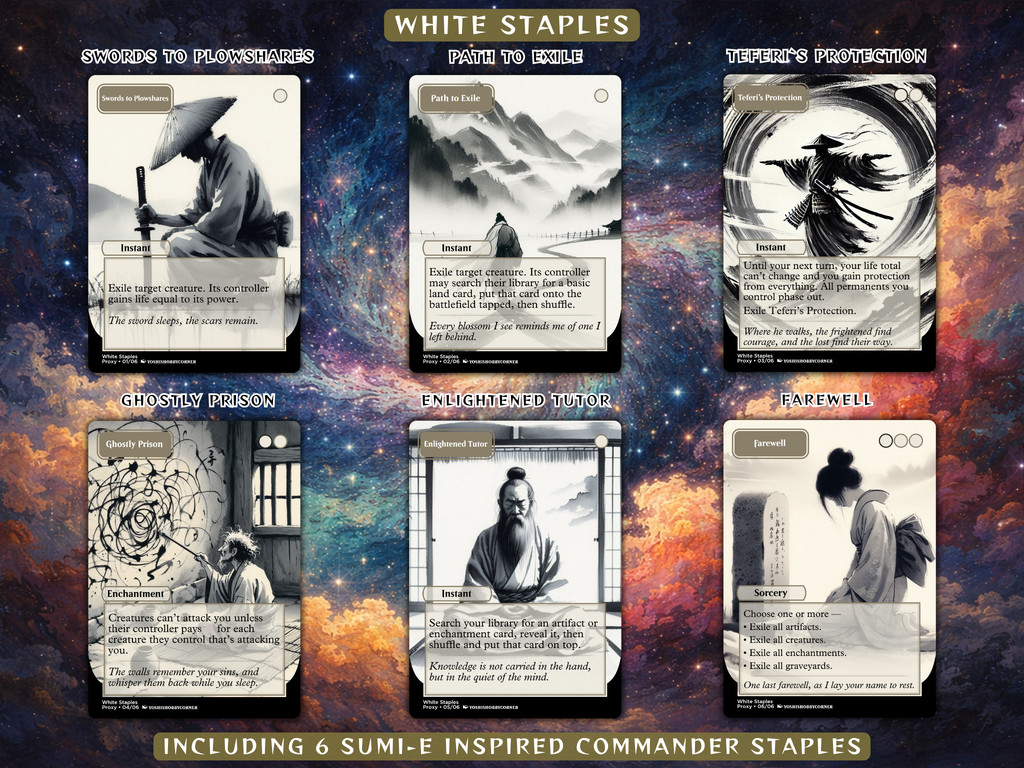 White Sumi-E Staples Set